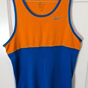 Nike Dri-Fit Men's Running Colorblock Tank Top Orange Blue Size S